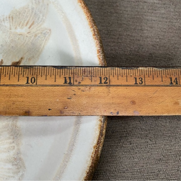 Large 12" Studio Pottery Fish Platter Plate Artist Signed M - Picture 8 of 10